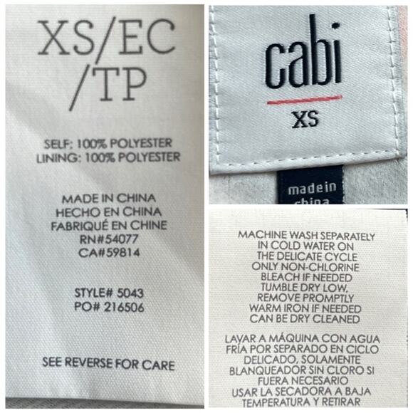 Cabi Tank Top #5043 Black White Pink Chevron Stripe Linea Tank Women’s Size XS - Picture 12 of 13